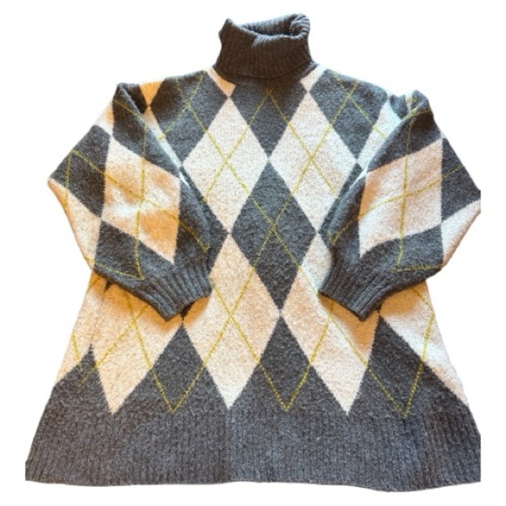 HYFVE Charcoal and Green Oversized Sweater